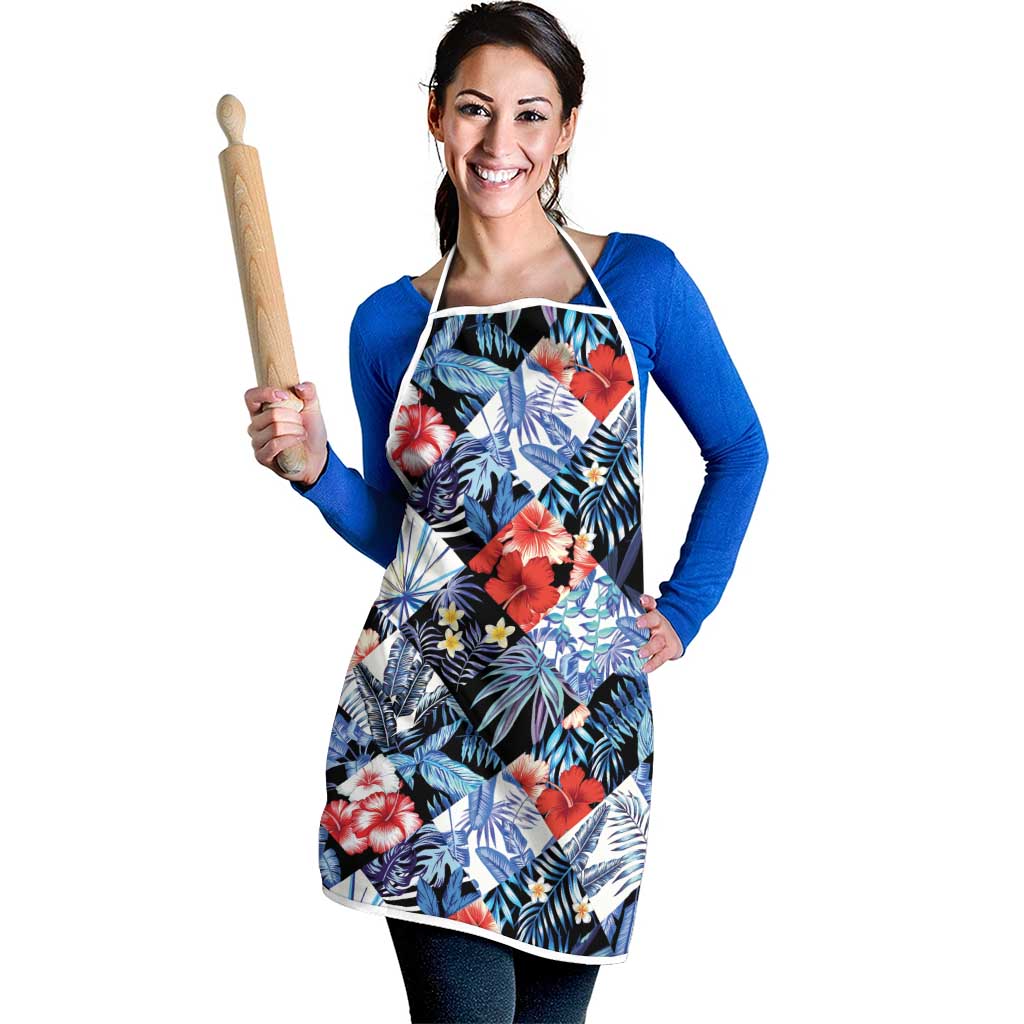 Hawaii Tropicana Blue Pattern Apron - Polynesian Pride