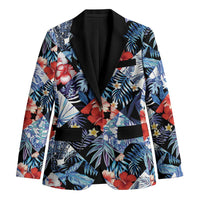 Hawaii Tropicana Blue Pattern Blazer - Polynesian Pride