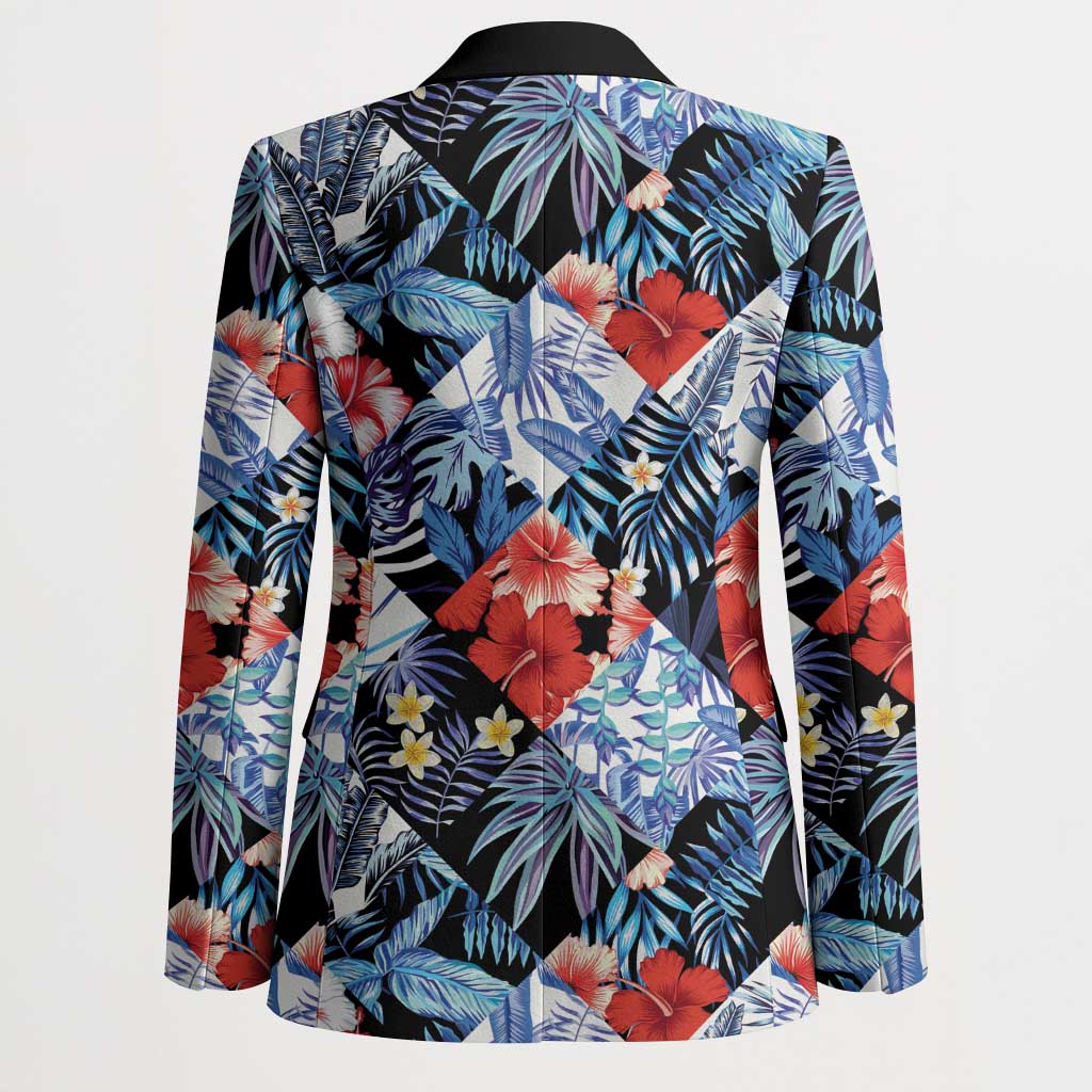 Hawaii Tropicana Blue Pattern Blazer - Polynesian Pride