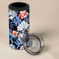 Hawaii Tropicana Blue Pattern 4 in 1 Can Cooler Tumbler - Polynesian Pride