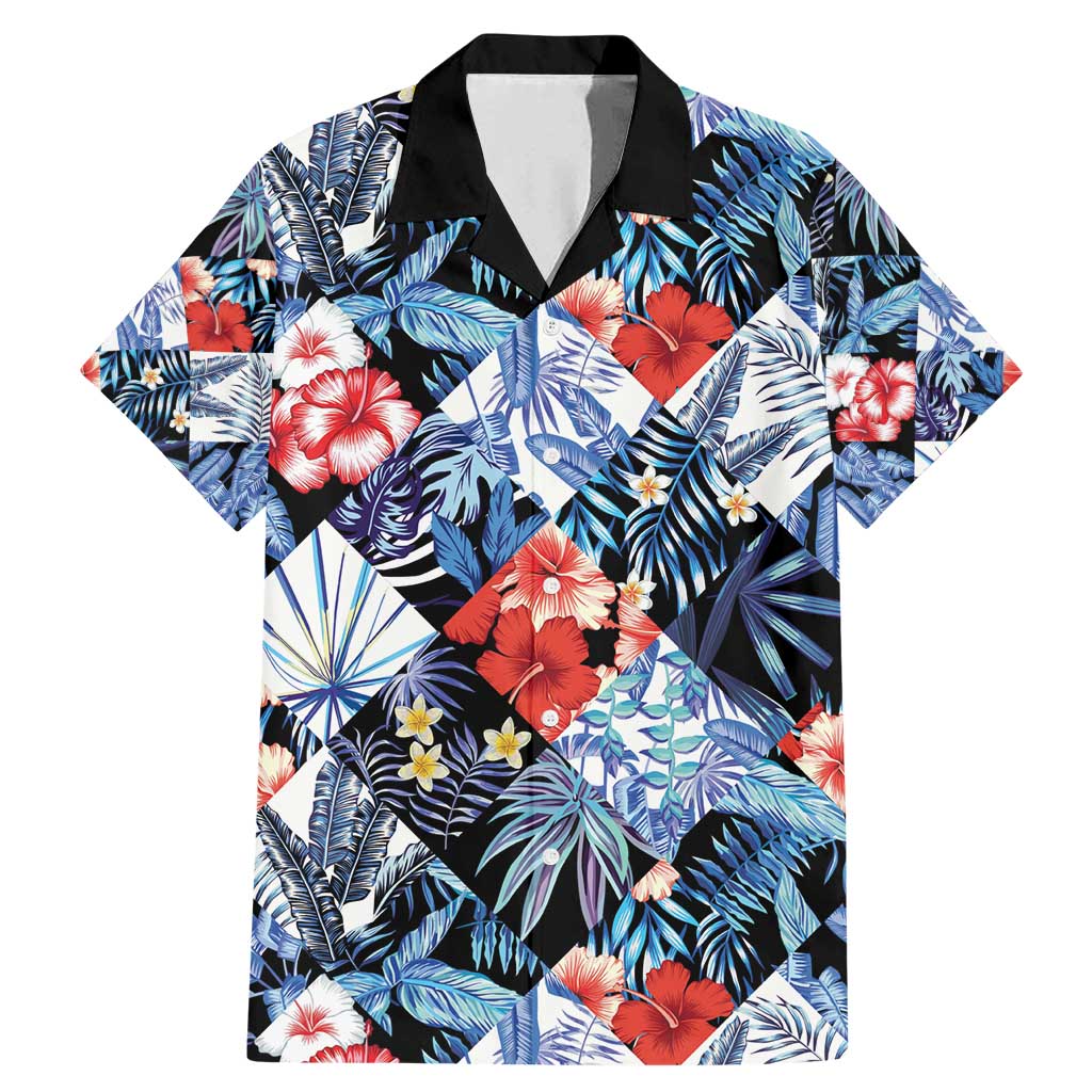 Hawaii Tropicana Blue Pattern Family Matching Mermaid Dress and Hawaiian Shirt - Polynesian Pride