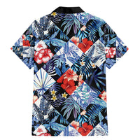 Hawaii Tropicana Blue Pattern Family Matching Mermaid Dress and Hawaiian Shirt - Polynesian Pride