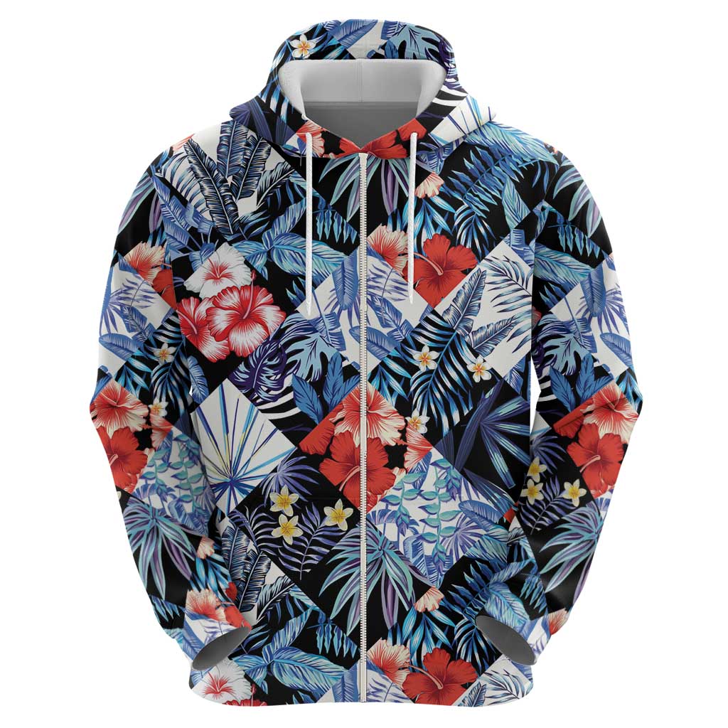 Hawaii Tropicana Blue Pattern Hoodie - Polynesian Pride