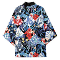 Hawaii Tropicana Blue Pattern Kimono - Polynesian Pride