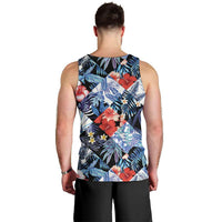 Hawaii Tropicana Blue Pattern Men Tank Top - Polynesian Pride