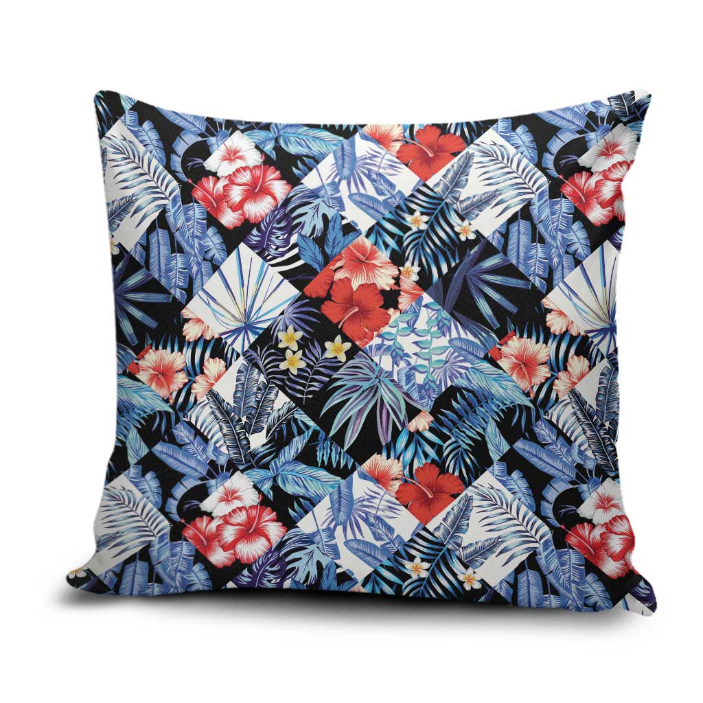 Hawaii Tropicana Blue Pattern Pillow Cover - Polynesian Pride