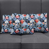 Hawaii Tropicana Blue Pattern Pillow Cover - Polynesian Pride