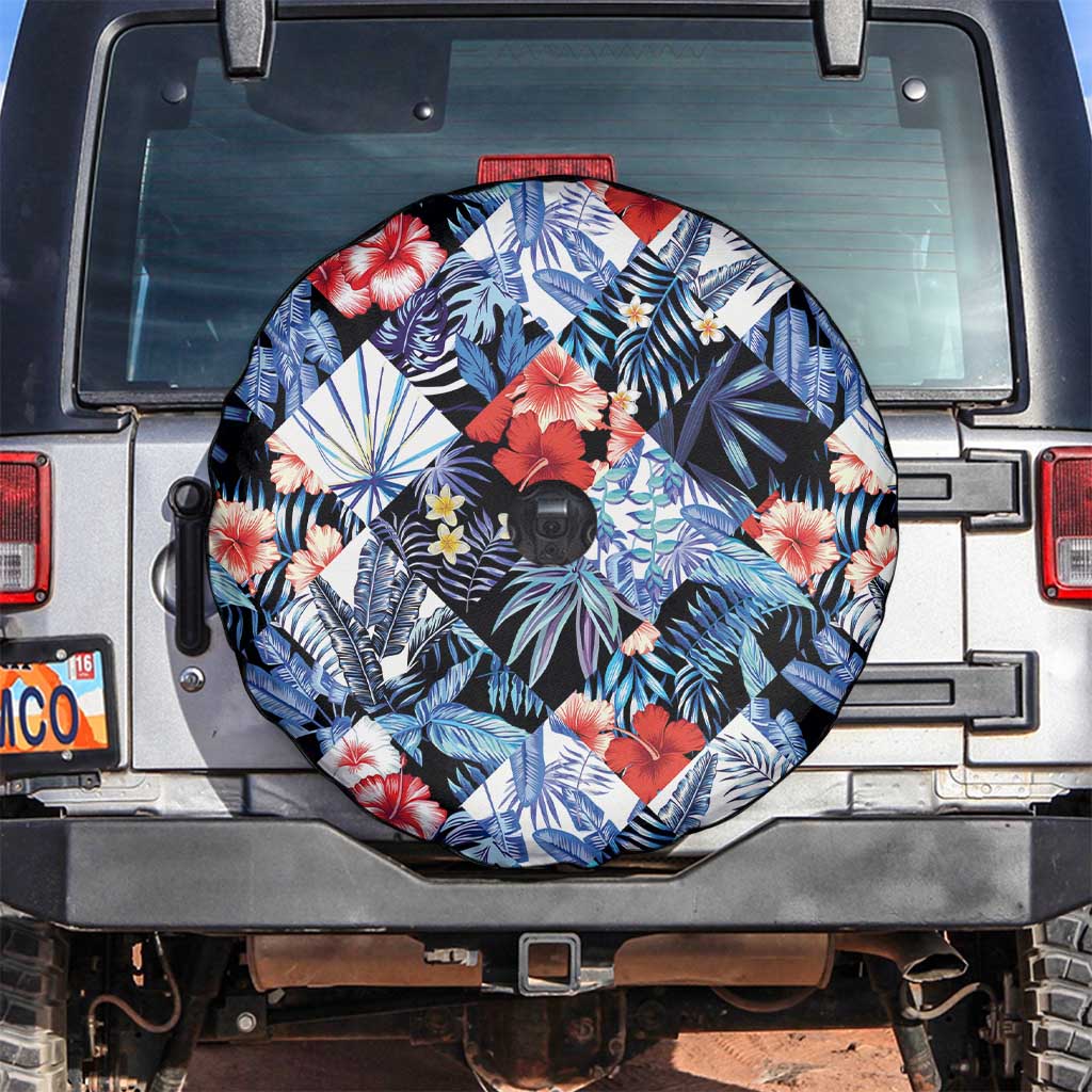 Hawaii Tropicana Blue Pattern Spare Tire Cover - Polynesian Pride