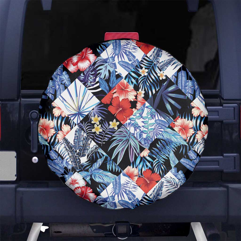 Hawaii Tropicana Blue Pattern Spare Tire Cover - Polynesian Pride