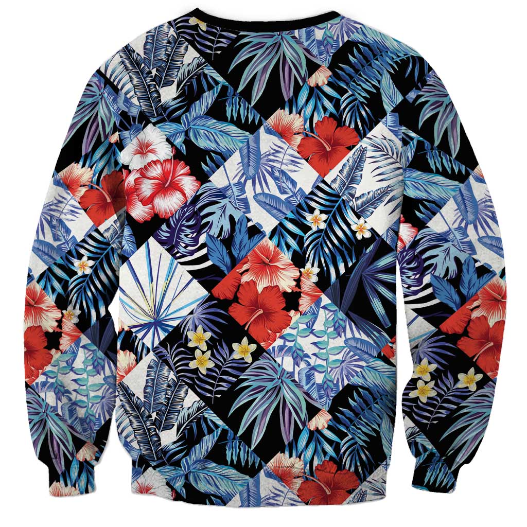 Hawaii Tropicana Blue Pattern Sweatshirt - Polynesian Pride