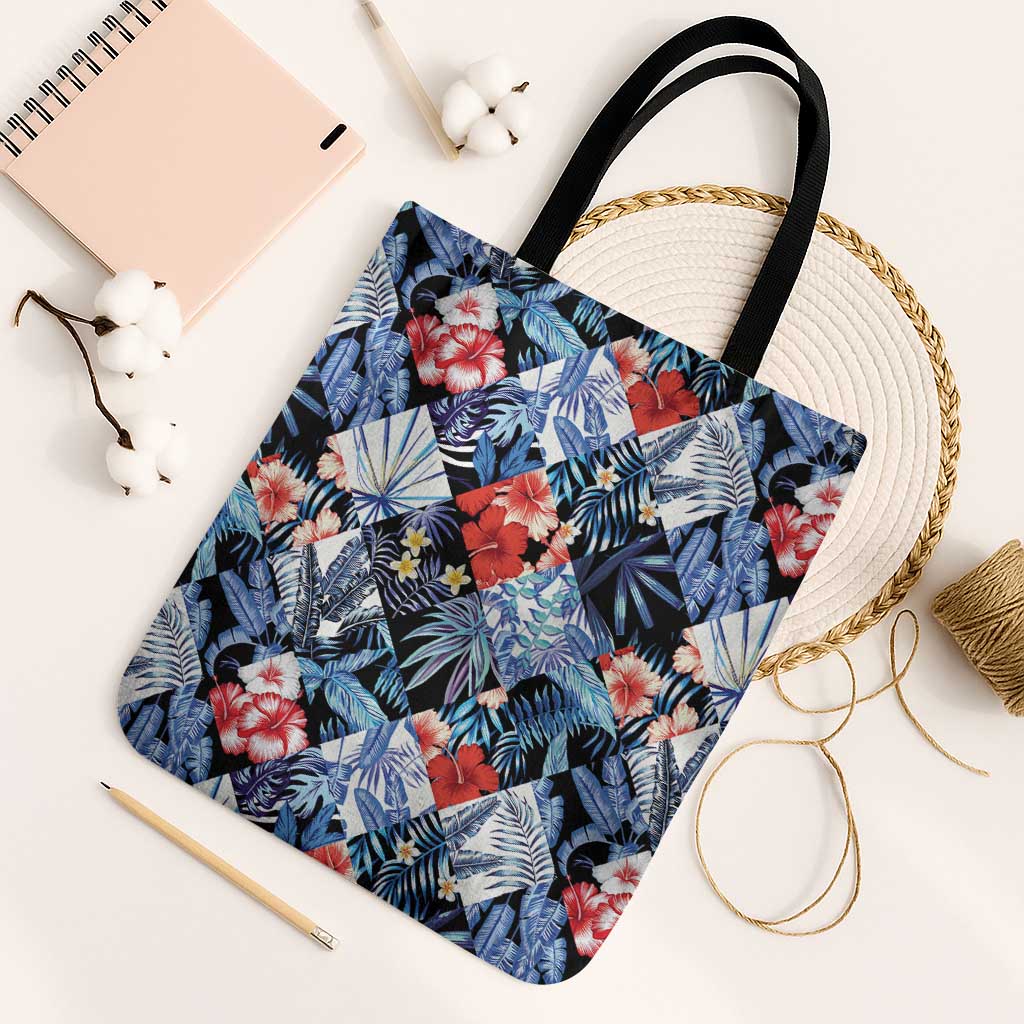 Hawaii Tropicana Blue Pattern Tote Bag - Polynesian Pride