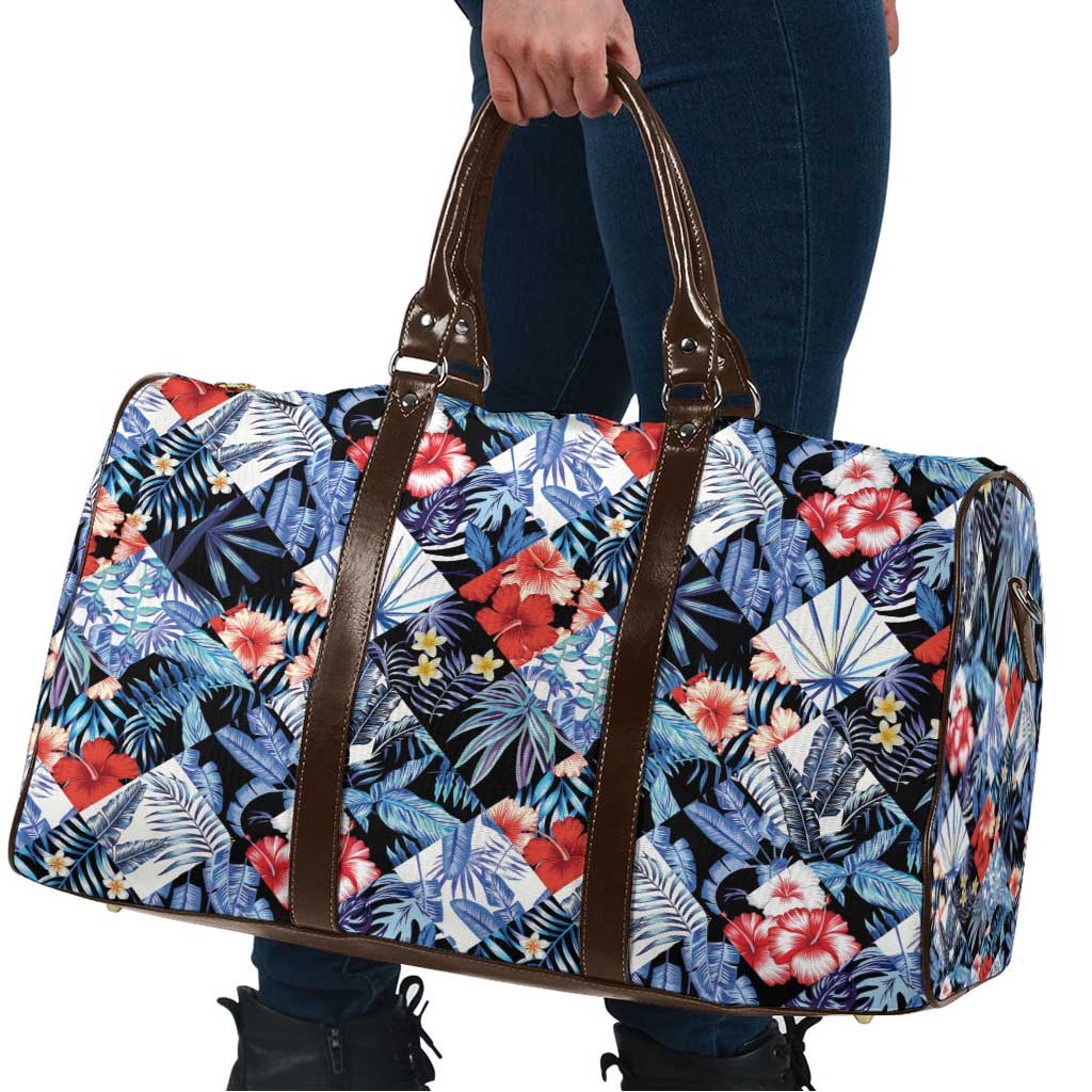 Hawaii Tropicana Blue Pattern Travel Bag - Polynesian Pride