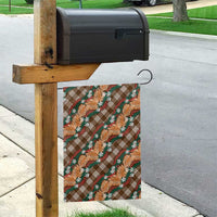Polynesian Monstera Tiare Floral Garden Flag Chocolate Brown Tropical Plaid LT01 - Polynesian Pride