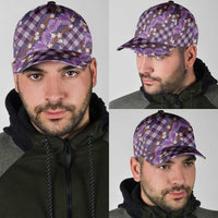 Polynesian Monstera Tiare Floral Classic Cap Lavender Tropical Plaid LT01 - Polynesian Pride