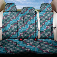 Polynesian Monstera Tiare Floral Back Car Seat Cover Dark Teal Tropical Plaid LT01 One Size Teal - Polynesian Pride