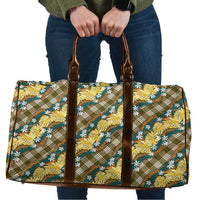 Polynesian Monstera Tiare Floral Travel Bag Yellow Tropical Plaid LT01 Yellow - Polynesian Pride