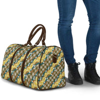 Polynesian Monstera Tiare Floral Travel Bag Yellow Tropical Plaid LT01 - Polynesian Pride