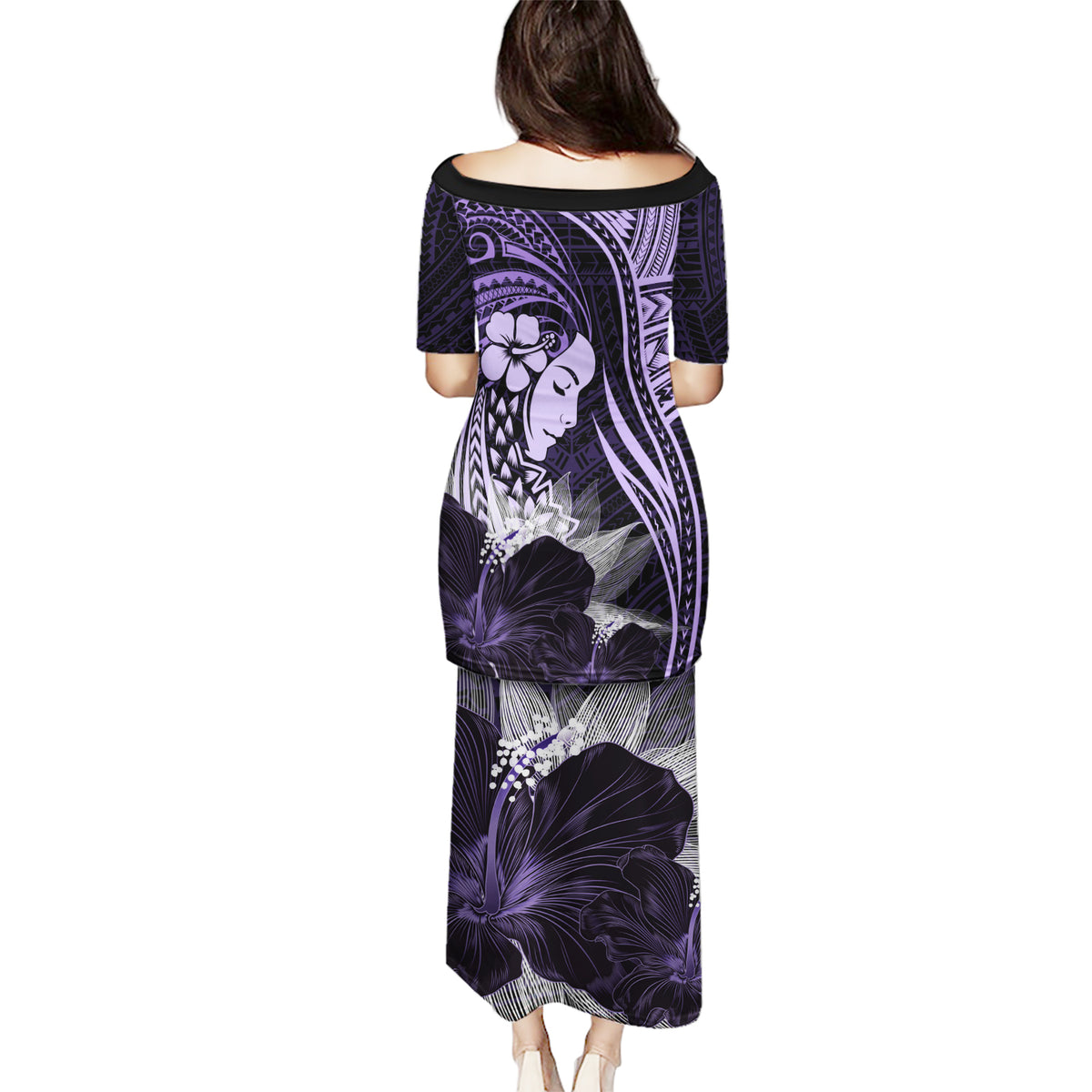 Polynesian Women Day 2024 Puletasi Hibiscus Girl Tribal LT01 - Polynesian Pride