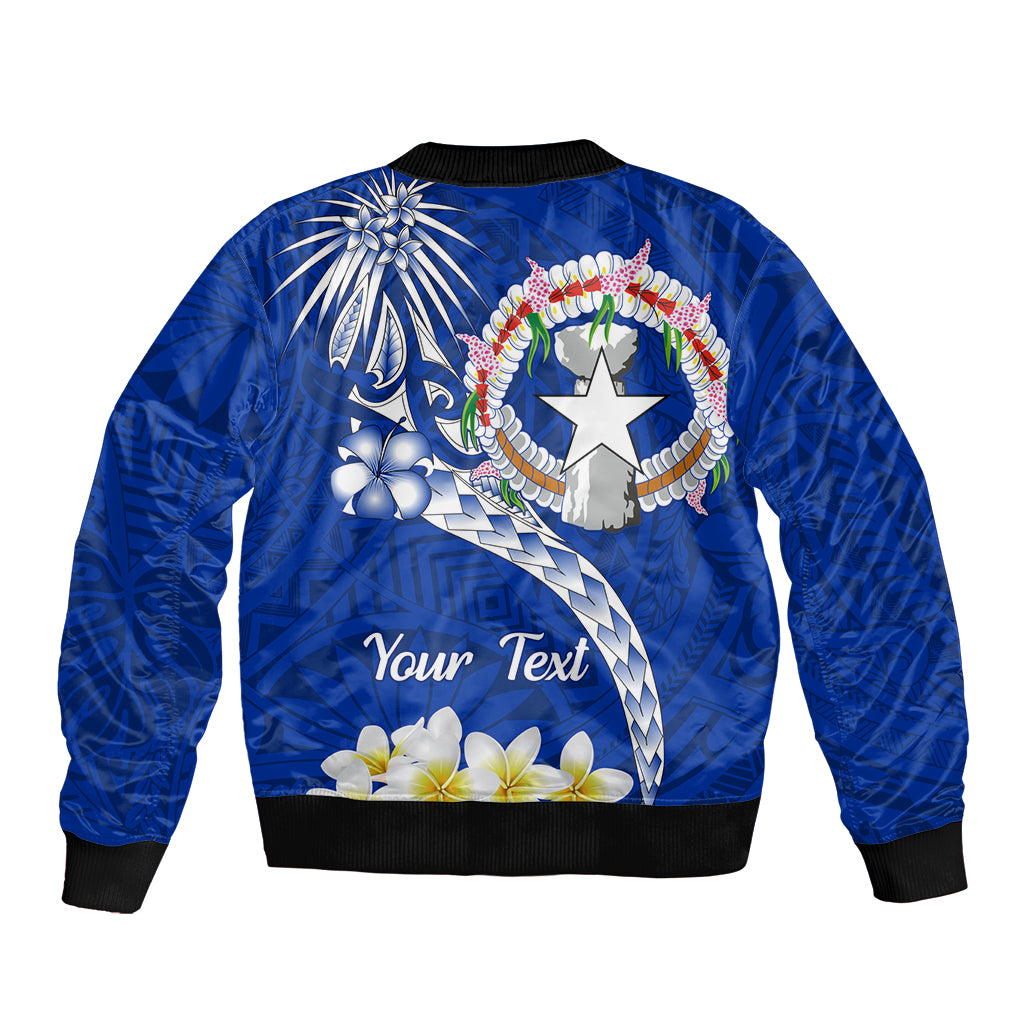 Northern Mariana Islands Commonwealth Day 2024 Sleeve Zip Bomber Jacket Dolphin With Plumeria Flower LT01 - Polynesian Pride