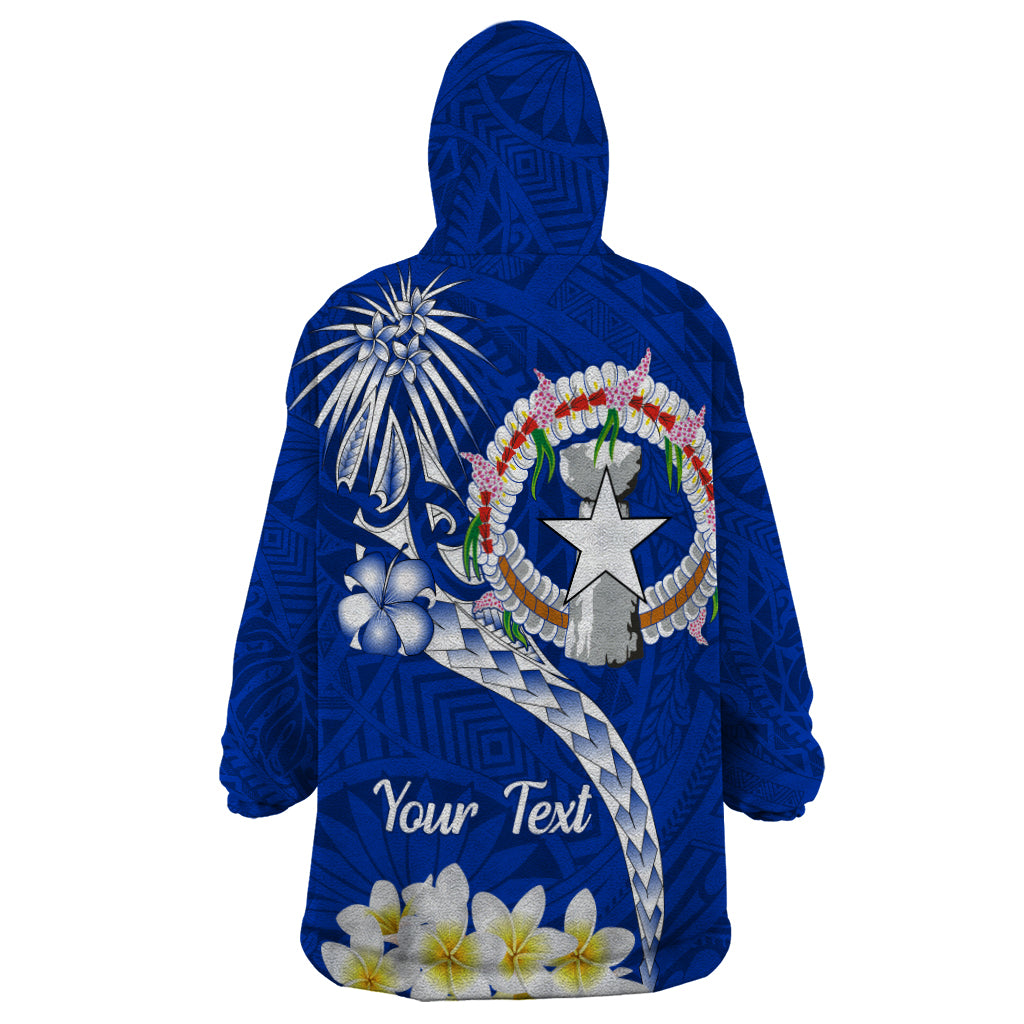 Northern Mariana Islands Commonwealth Day 2024 Wearable Blanket Hoodie Dolphin With Plumeria Flower LT01 - Polynesian Pride