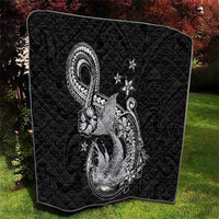 Hawaii Mermaid Monotone Quilt Polynesian Pattern Fish Hook
