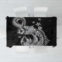 Hawaii Mermaid Monotone Tablecloth Polynesian Pattern Fish Hook