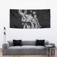 Hawaii Mermaid Monotone Tapestry Polynesian Pattern Fish Hook