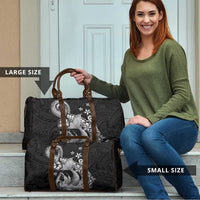 Hawaii Mermaid Monotone Travel Bag Polynesian Pattern Fish Hook