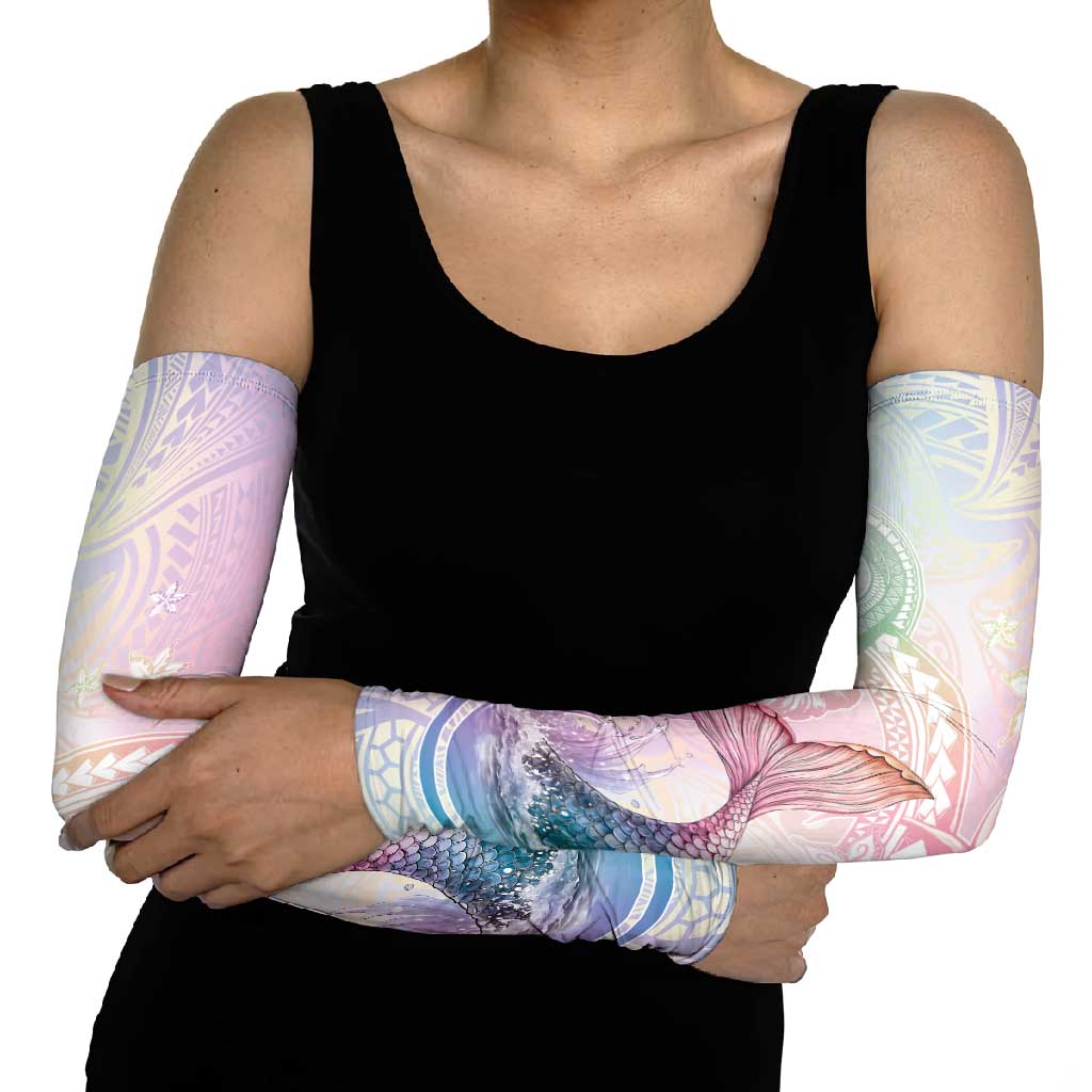 Hawaii Mermaid Sweet Pastel Arm Sleeves Polynesian Pattern Fish Hook