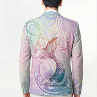 Hawaii Mermaid Sweet Pastel Blazer Polynesian Pattern Fish Hook