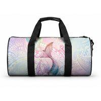 Hawaii Mermaid Sweet Pastel Duffle Bag Polynesian Pattern Fish Hook