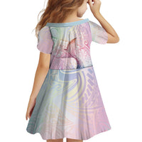 Hawaii Mermaid Sweet Pastel Family Matching Puletasi and Hawaiian Shirt Polynesian Pattern Fish Hook LT01 - Polynesian Pride