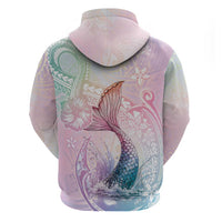Hawaii Mermaid Sweet Pastel Hoodie Polynesian Pattern Fish Hook