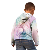 Hawaii Mermaid Sweet Pastel Kid Hoodie Polynesian Pattern Fish Hook