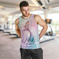 Hawaii Mermaid Sweet Pastel Men Tank Top Polynesian Pattern Fish Hook