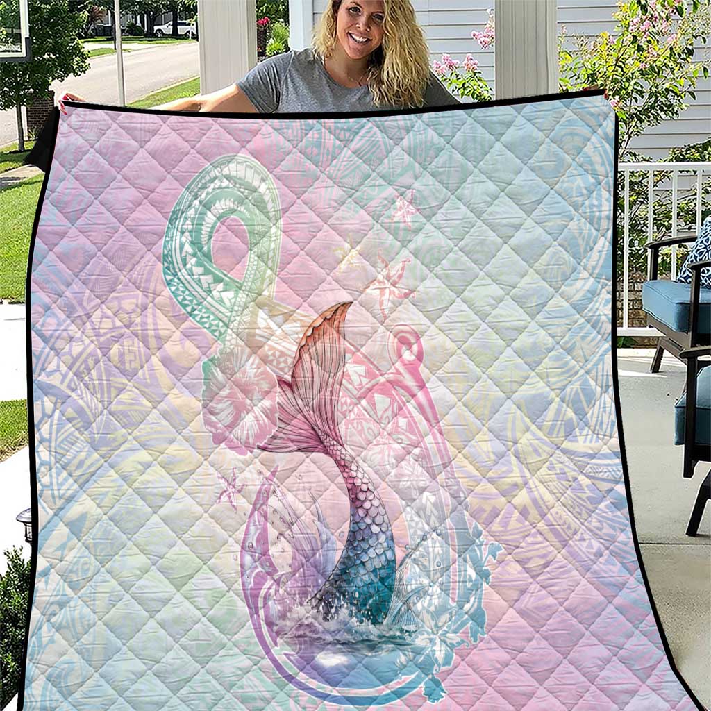 Hawaii Mermaid Sweet Pastel Quilt Polynesian Pattern Fish Hook