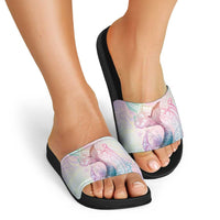 Hawaii Mermaid Sweet Pastel Slide Sandals Polynesian Pattern Fish Hook