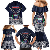 Samoa Independence Day Family Matching Mermaid Dress and Hawaiian Shirt Ula Nifo Mix Turtle