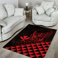 King Kamehameha Day Area Rug Kakau Polynesian Pattern