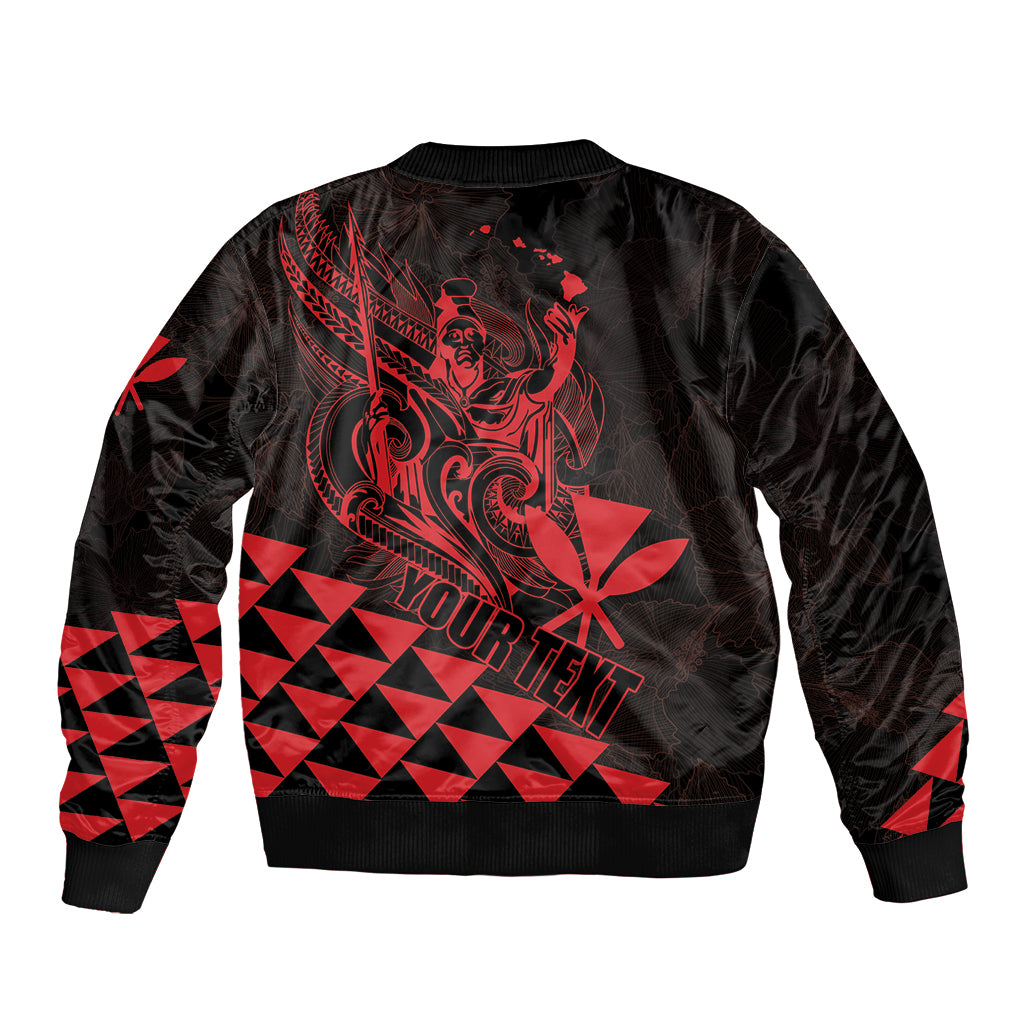 Personalized King Kamehameha Day Bomber Jacket Kakau Polynesian Pattern