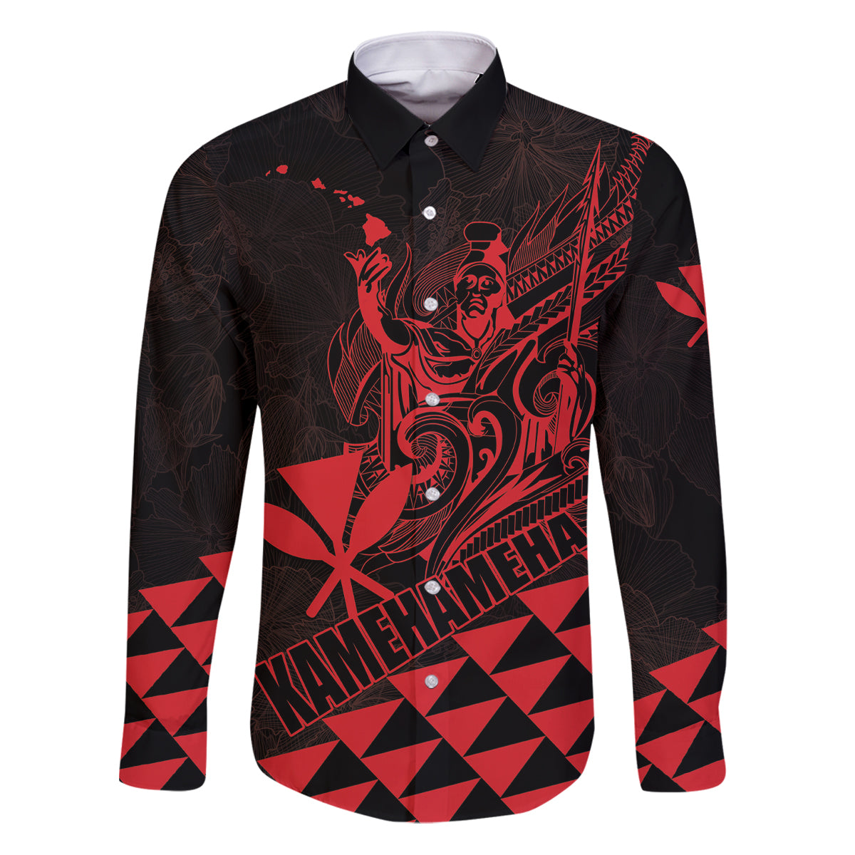 Personalized King Kamehameha Day Family Matching Puletasi and Hawaiian Shirt Kakau Polynesian Pattern