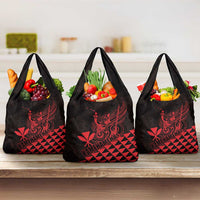 King Kamehameha Day Grocery Bag Kakau Polynesian Pattern
