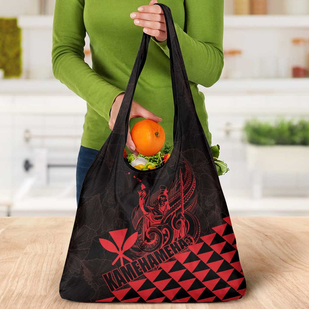 King Kamehameha Day Grocery Bag Kakau Polynesian Pattern