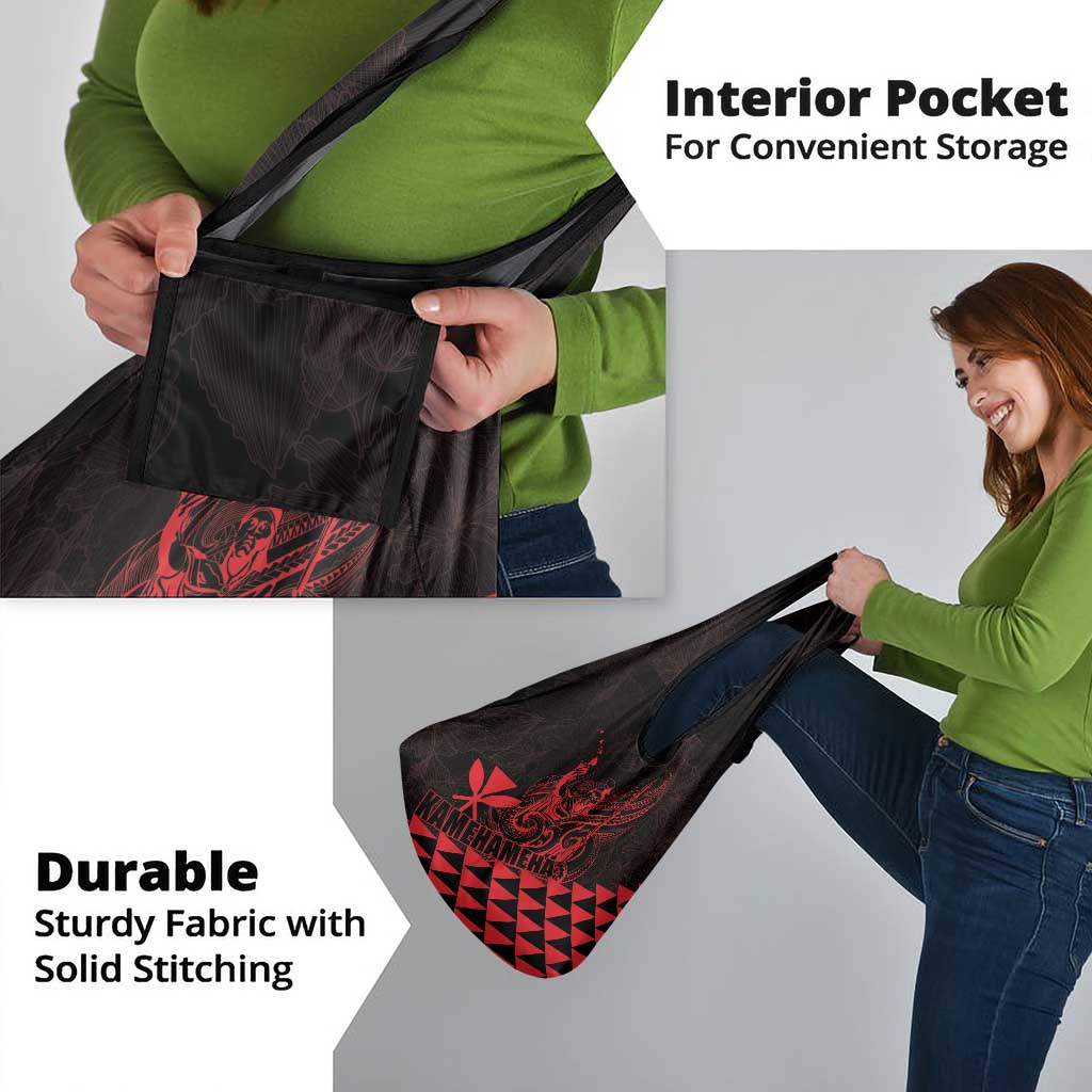 King Kamehameha Day Grocery Bag Kakau Polynesian Pattern