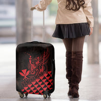 King Kamehameha Day Luggage Cover Kakau Polynesian Pattern