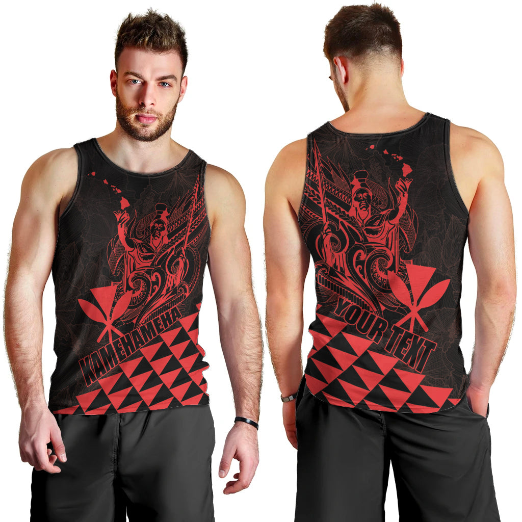 Personalized King Kamehameha Day Men Tank Top Kakau Polynesian Pattern