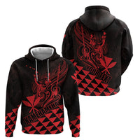 Personalized King Kamehameha Day Zip Hoodie Kakau Polynesian Pattern