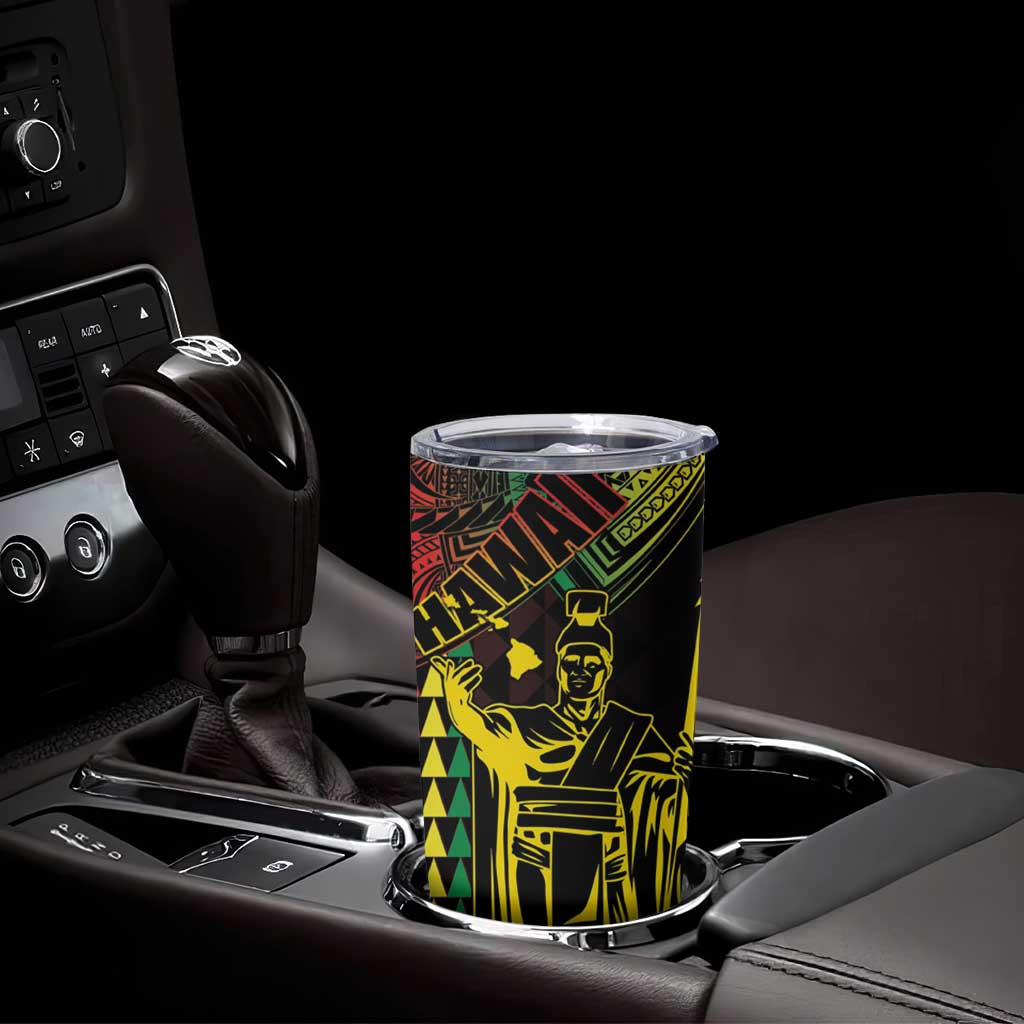 King Kamehameha Day Tumbler Cup Hawaii Kakau Reggae