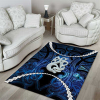 Maori Matariki Manaia Area Rug Maori Kowhaiwhai Pattern Galaxy
