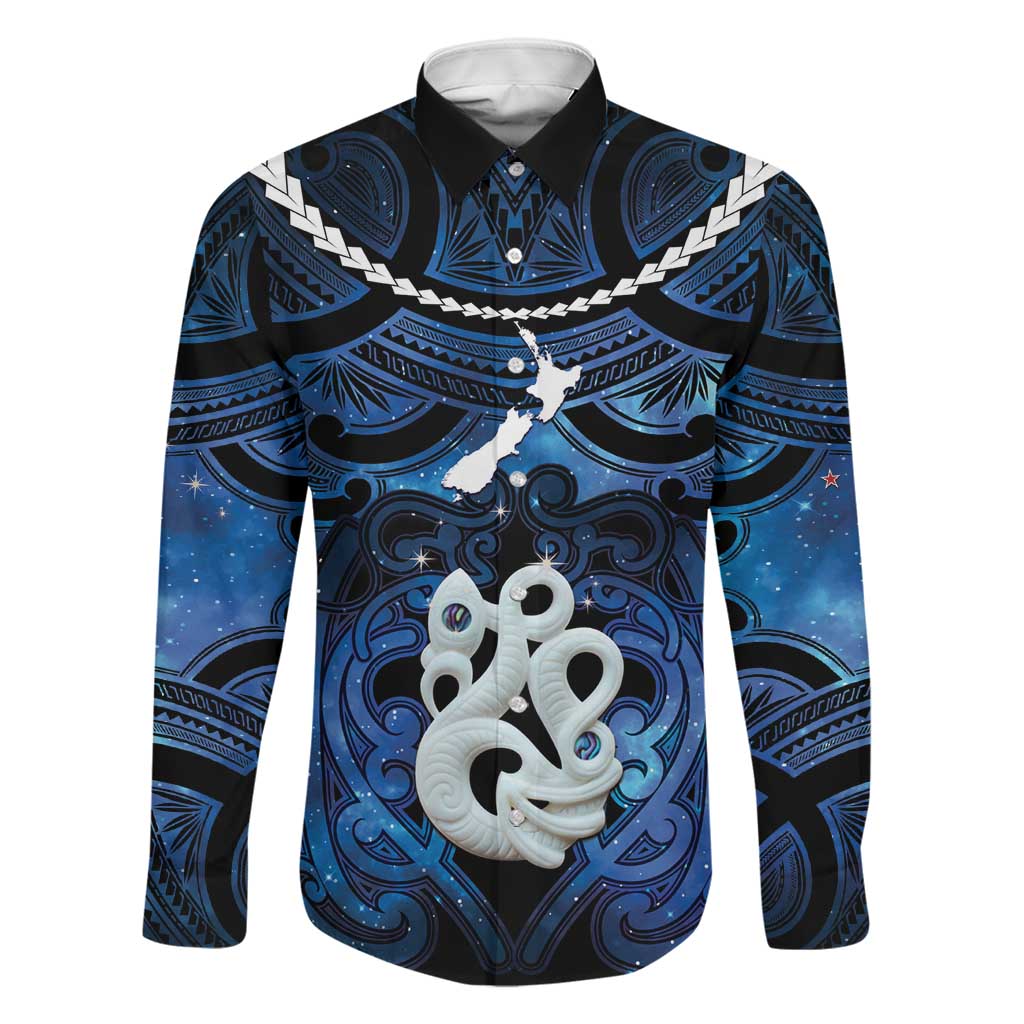 Personalized Maori Matariki Manaia Family Matching Mermaid Dress and Hawaiian Shirt Maori Kowhaiwhai Pattern Galaxy